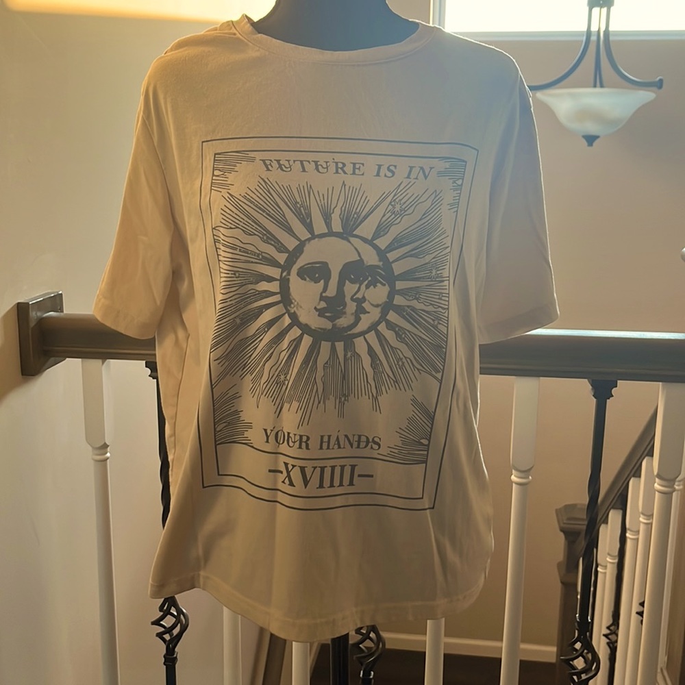 Selling SHEIN shirt, size M, cream color.
